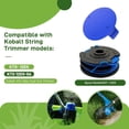 thumbnail image 4 of OWNTIDE KST-120X Spool for Kobalt 40V Cordless Trimmer KST 120X-06, 0.065" 20ft Autofeed Dual Line, 6 Spools 2 Caps, 4 of 6
