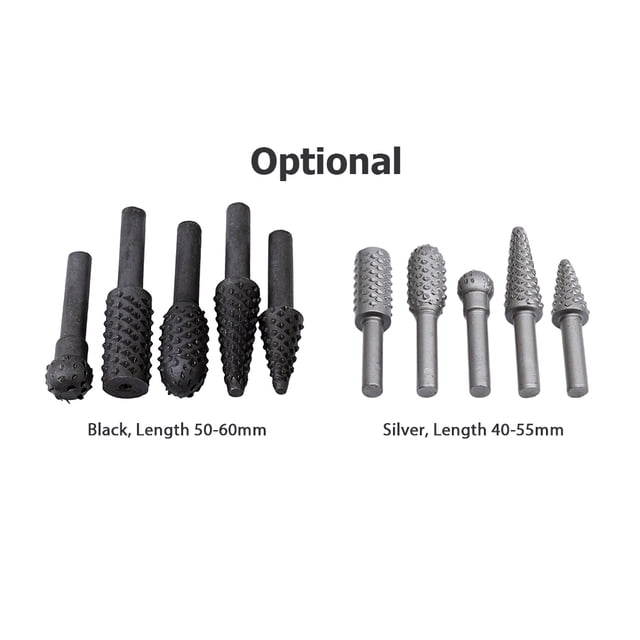 5 PCS RABR RASP RASP MADERA PLÁSTICO TALLADO DE PLÁSTICO TALADRO DE CARPINTERÍA DE MADERA 1/4 PULGADAS CAMISETA REDONDA DE CINCEL EN LIBER CABEZAL DE MOLIENDA PARA CARPINTERÍA