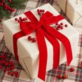 thumbnail image 5 of Talqzovs Velvet Ribbon Bows Christmas Tree Decorations , 10.24x5.12in Christmas Bows for Wreaths for Tree Front Door Wreath Garland Holiday Decor, 5 of 6