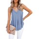 thumbnail image 1 of Camisetas de tirantes con cuello en V holgado para mujer, camisetas sin mangas informales de verano, camisetas holgadas, 1 of 6