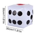 thumbnail image 3 of 30cm PVC Inflatable Giant Dice Large Squeeze Stress Relief Toy Pool Party Game Atmosphere Inflatable Prop,White, 3 of 6