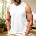 thumbnail image 4 of Kalauyu Sleeveless Gym Tank Tops for Men Round Neck Soft Smooth Breathable Loose Solid Color Summer Athletic Muscle Basic Tank Tops, 4 of 5