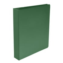 School Smart Polypropylene Round Ring Binder, 1-1/2 Inch, Green