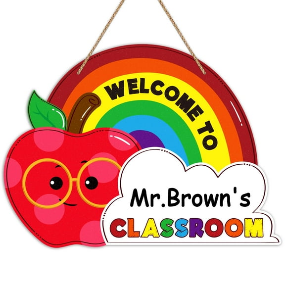 WaaHome Welcome Back To The Classroom On The First Day Of  School The Doorplate Is Used For The Front Door With An 8 "x 12" Hanging Plate And Interior Decoration