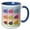 Blue/White, variant on 3drose, Image of Nine Cartoon Colorful Fish on Pastel Gradient, 11oz Two-tone Green Mug