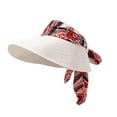 thumbnail image 2 of Harpily Womens Visor Hat Bow Decor Empty Top with Curved Structured Brim and Ponytail Hole Sun Protection Hat Daily Wear, 2 of 3