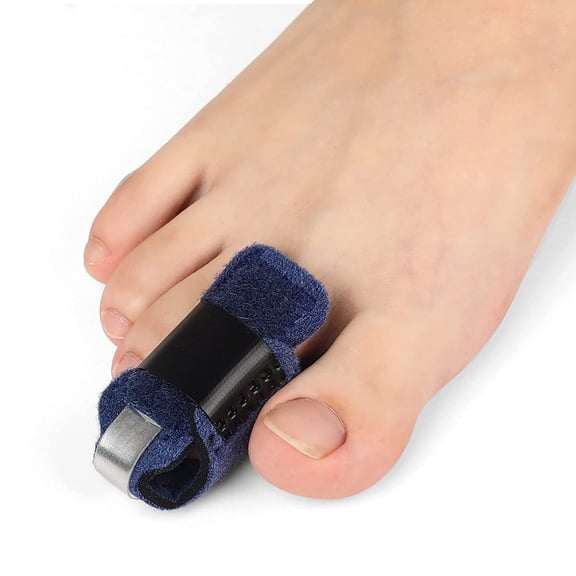 Toe Splint,1 Pair Toe Straightener for Bent Toe,Hammer Toe,Crooked Toe,Claw Toe,Left and Right Toe Wrap to Support and Align Toe - Blue