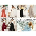 thumbnail image 3 of MODERN GOOSE Women's Wide Leg Palazzo Pants, Drawstring Waist, Pockets, Wheat, XL, 3 of 14