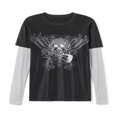 thumbnail image 2 of POINTERTECK Fashionable Women‘s Long Sleeve T-Shirts with Print and Patchwork Design, 2 of 9