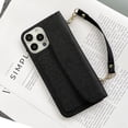thumbnail image 4 of Compatible with iPhone 13 Pro Max Crossbody Wallet Case for Women Girls with Neck Lanyard Wrist Strap Fashion Handbag Purse Credit Card Holder Slot Pocket PU Leather Flip Phone Case Black, 4 of 13
