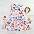 thumbnail image 5 of EnJoCho toddler Dress Baby Girls Spring Summer Print Dinosaur Sleeveless Princess Dress Clothing Little Children Girl Trendy Dress Outfits Cute Dresses 5-6 Years, 5 of 6