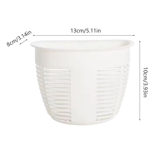 2 cajas de almacenamiento de plástico para colgar en la pared, sin dejar rastro, cestas pequeñas para el hogar, para dormitorio, mesita de noche, cocina.
