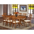 thumbnail image 4 of East West Furniture PLML9-SBR-C 9 Pc Dining room set-Dining Table plus 8 Dining Chairs, 4 of 4