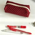 thumbnail image 5 of Polka Dot Pencil Case, Aesthetic Pencils Pouch, Large Capacity Pencils Case, Vintage Pen Pencil Pouch, Cute Pencil Case, Classroom Supplies,Red, 5 of 5