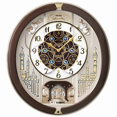 seiko melodies in motion musical wall clock with 18 christmas clock that plays music