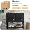 thumbnail image 6 of 36" Bathroom Vanity with Sink, Bathroom Vanities, FreeStanding Vanity Set with 4 Drawers, Solid Wood Frame Bathroom Cabinet (Black), 6 of 7