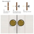 thumbnail image 4 of 4 Pcs Black Yellow Geometric Knobs for Kitchen Cabinet Cupboard Dresser Bookcase Drawer Pulls Handles Round Home Decor, 4 of 5