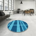 thumbnail image 4 of Ahgly Company Machine Washable Indoor Rectangle Transitional Blue Area Rugs, 7' x 10', 4 of 7