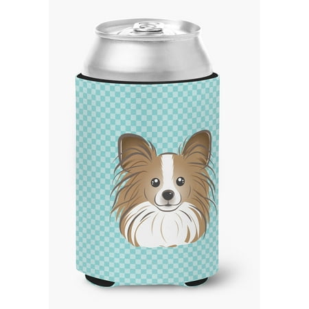 

Checkerboard Blue Papillon Can or Bottle Hugger