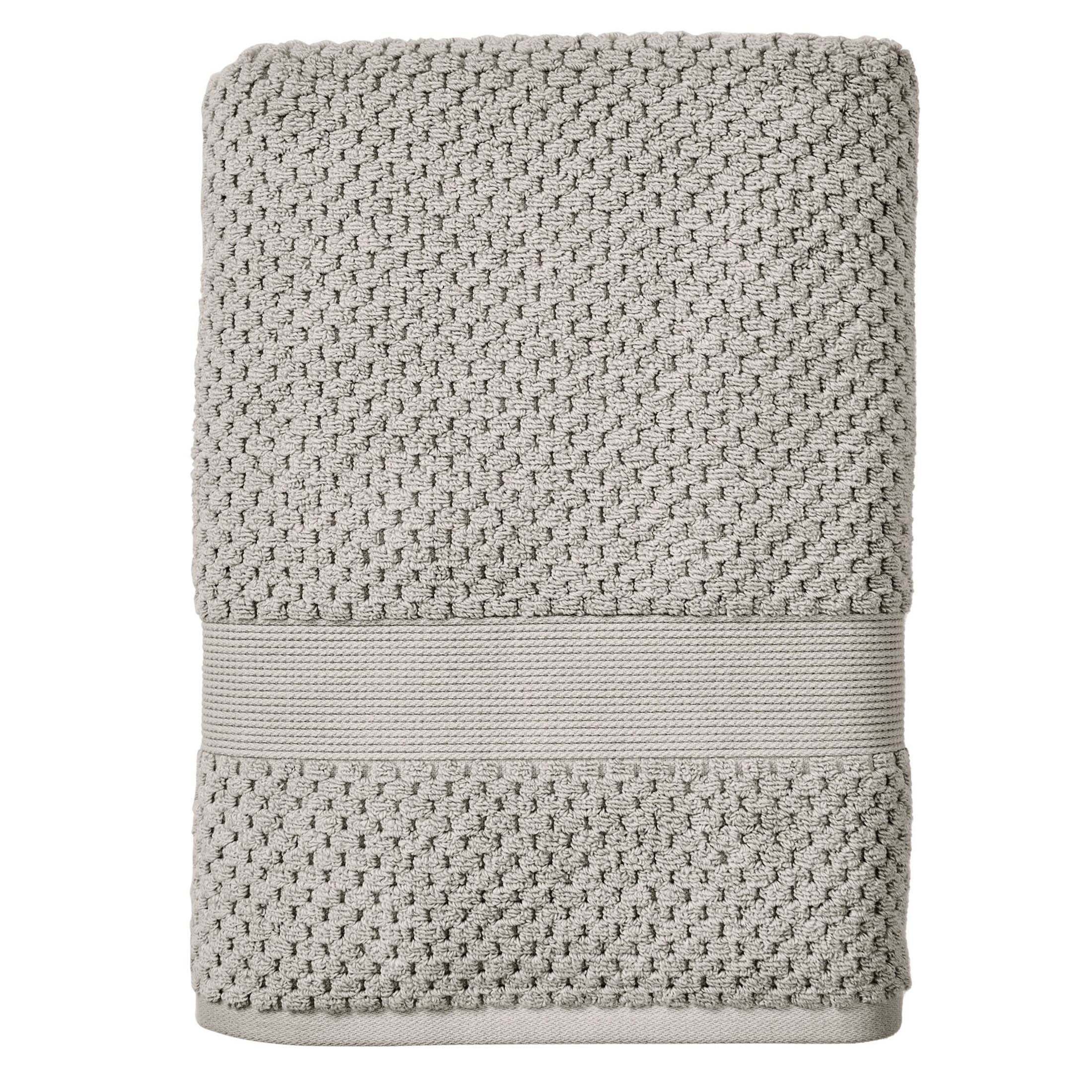 Better Homes & Gardens Signature Soft Cotton Popcorn Textured 6 Piece Towel Set,Soft Silver