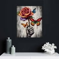 thumbnail image 4 of COMIO  Skull Wall Art Canvas Abstract Colorful Rose and butterfly Skeleton Skull Art Painting Modern Poster Print Artwork for Living Room Bedroom Office, 4 of 4
