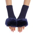 thumbnail image 2 of Baqcunre Warm Gloves, Short Plush Gloves Autumn And Winter Women's Cute Wrist Knitted Wool Warm Fingerless Gloves, Knitted Gloves, Heating Gloves, 2 of 4