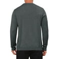 thumbnail image 3 of INSPIRE CHIC Men's Classic Solid Color Crew Neck Long Sleeve Soft Knit Pullover Sweater S Dark Gray, 3 of 6