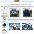 thumbnail image 6 of Sonic the Hedgehog Kids 2 Piece Blue Green Reversible Comforter and Pillowcase set, Twin/full, 6 of 11