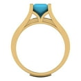 thumbnail image 4 of Clara Pucci 18K Yellow Gold 2.28 Simulated Turquoise Engraveable Engagement Ring + Wedding Band Set, 4 of 7