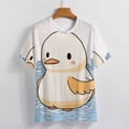thumbnail image 3 of Fun And Playful Duck Women's T-Shirt Short Sleeve T Shirts Tops Tee Ladies Loose T, 3 of 6