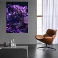 thumbnail image 4 of Mudket Purple Crystal Rhinestone Leopard Canvas Wall Art, Luxury Glam Wildlife Trendy Wall Art Print Waterproof Canvas for Living Room Bedroom Apartment Home Decor, Framed Ready to Hang - 12"L x 8"W, 4 of 9