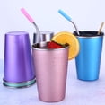 thumbnail image 4 of Stainless Steel Cups, Unbreakable Light Drinking Cups, Insulated Drinking Glasses for Hot and Cold Drinks, Metal Cups, Unbreakable Tumblers, Dishwasher Safe, for Restaurant, Party, Camping, 4 of 4