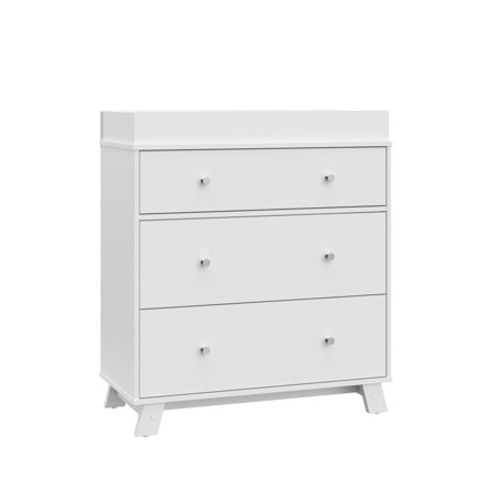 Storkcraft Beckham 3 Drawer Changing Table Dresser, White