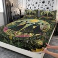 thumbnail image 5 of Erosebridal Witch Circle Bed Sheets 4-Piece,Witchy Garden Full Size Sheets,Green,1 Flat Sheet, 1 Fitted Sheet and 2 Pillowcases, 5 of 6