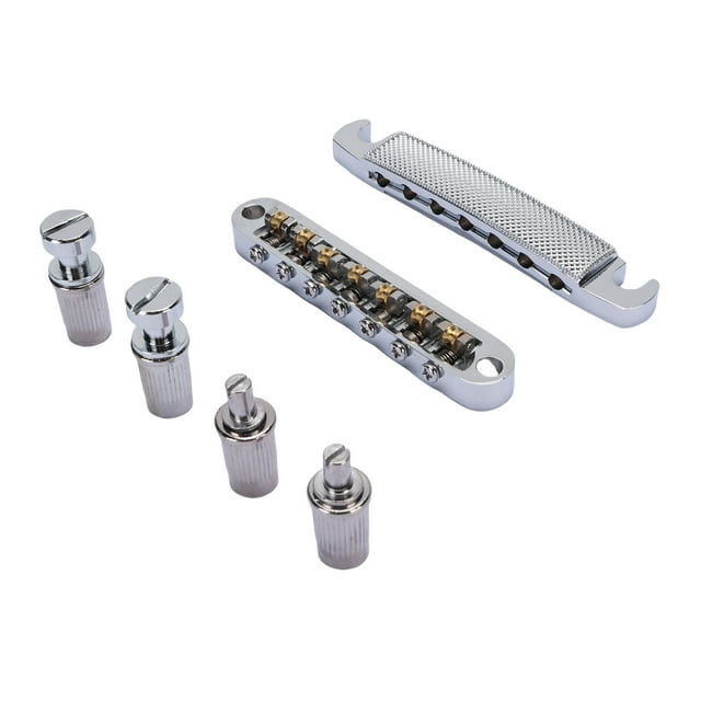 Barra De Tope De Puente Para Guitarra Eléctrica, Reemplazo De Pieza De Cola De Barra De Tope De Puente De aleación De Zinc, Práctico Y Portátil Con Tuercas Para Reparación