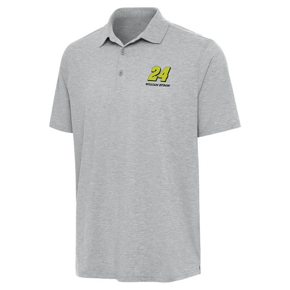 Men's Antigua  Heather Gray William Byron Par 3 Polo