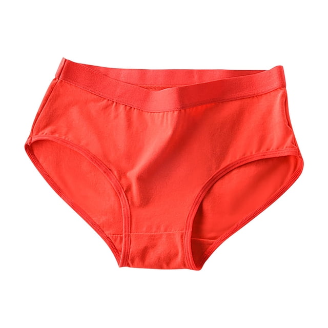 WZXFASHION Culottes Femme Respirantes Taille Mi-Haute Grande Taille sous-Vêtements Femme Rouges TTTTG