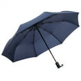thumbnail image 3 of QLEICOM Portable Umbrella 41.3 x 41.3 x 24.4 IN Travel Umbrella with LED Flashlight Handle, Folding Auto Umbrella, Aluminum Alloy Holder Sun Shade Umbrella with Reflective Safety TapeNavy, 3 of 4