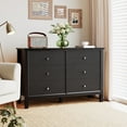 thumbnail image 7 of FOROUTRIA Wood Dresser for Bedroom,6 Drawer Dresser with Metal Handle,Black Chest of Drawers for Living Room, 7 of 7