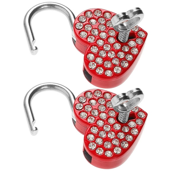 PBPBOX 2 Sets Custom Heart Shaped Love Padlock Steel Gold Lock With Key For Couples Romantic Journey