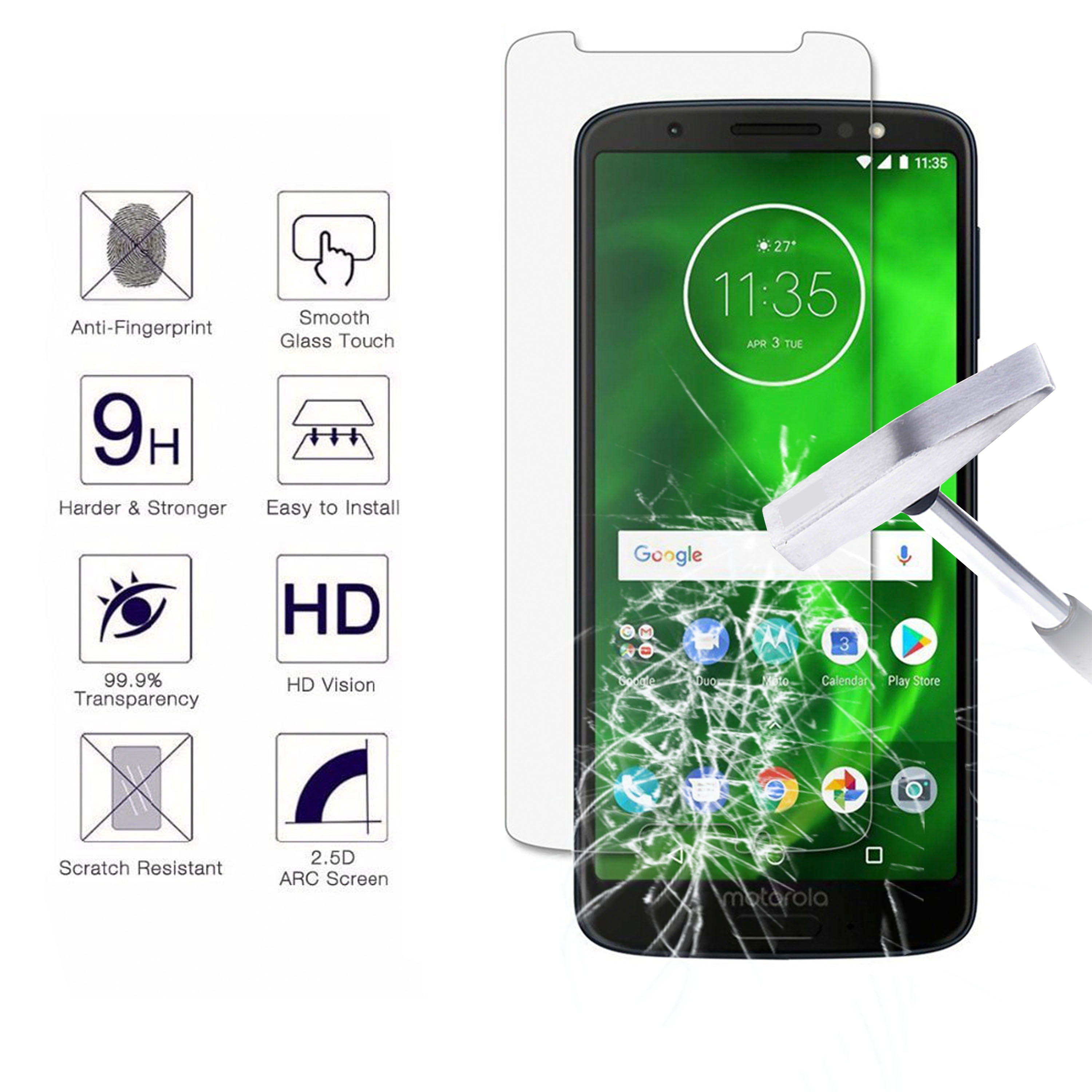 [1Pack] Motorola Moto G6 Screen Protector, Njjex 9H Hardness Scratch