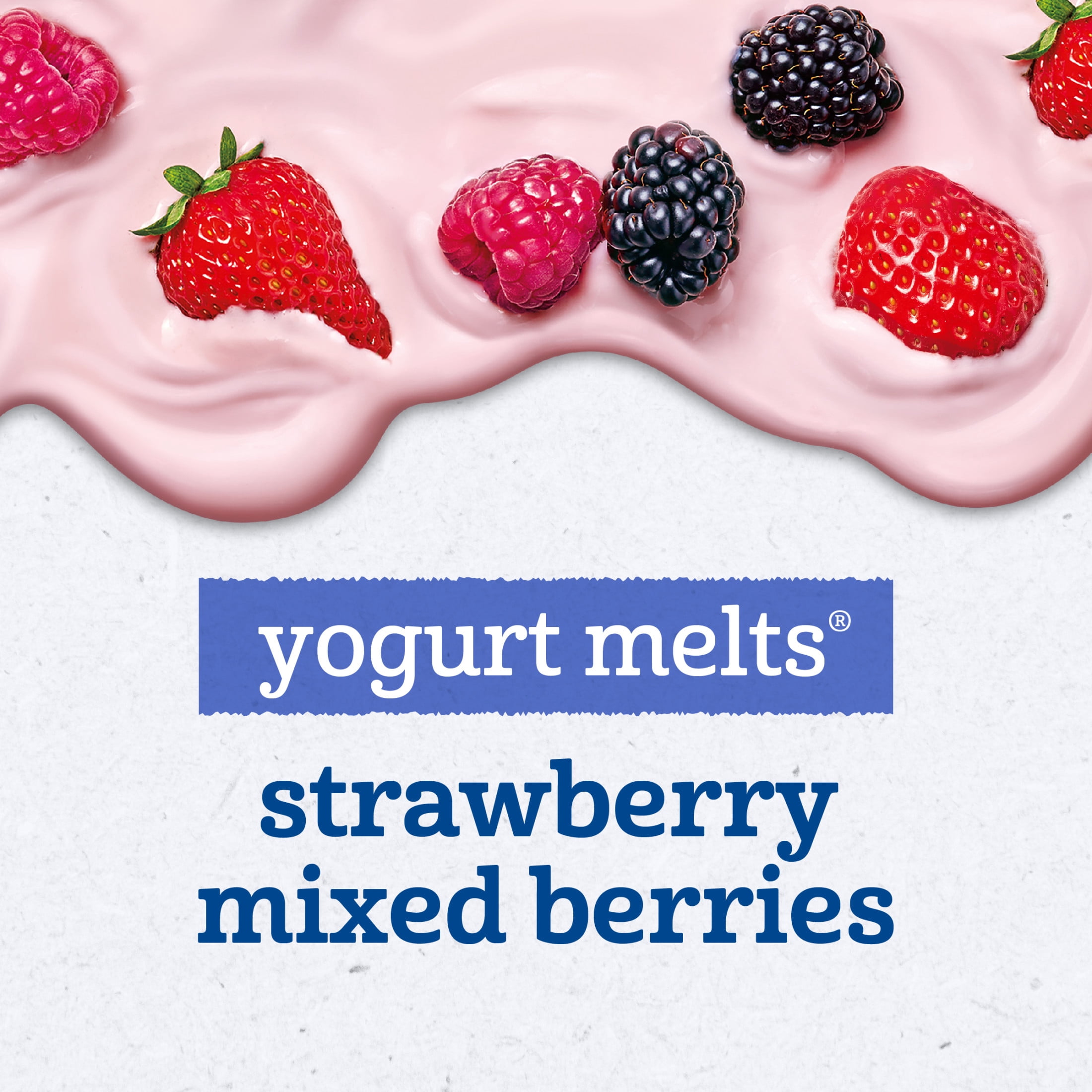 (6 pack) Gerber Snacks for Baby Yogurt Melts, Strawberry & Mixed Berry Variety Pack, 1 oz Bag, 4 count