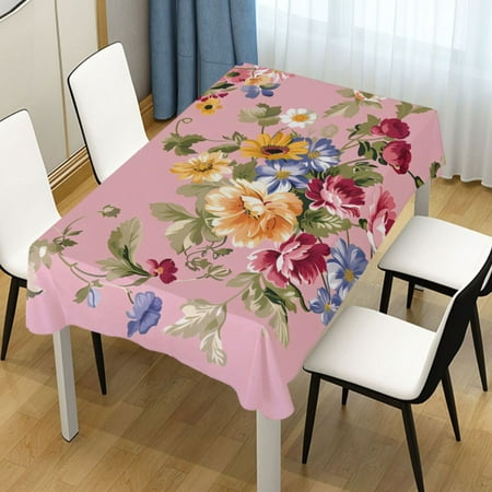 

ALAZA Retro Flowers Rectangle Tablecloth Tablecover Dinning Table Cloth 60 x60