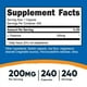 thumbnail image 2 of Suplemento Nutricost L-Teanina 200 mg 240 cápsulas, 2 of 4