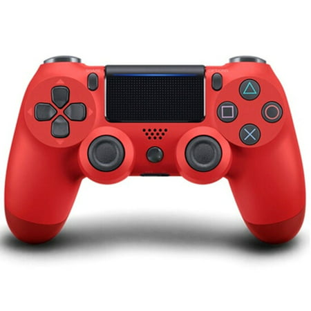 Coutlet PS4 Wired Vibrate Game Controller Handle Dual Double Shock for PS4 and PC (Red)
