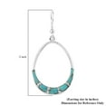 thumbnail image 5 of 925 Sterling Silver Turquoise Earrings for Women Gemstone Drop Dangle Birthstone Boho Western Turquoise Jewelry Birthday Christmas Gifts for Women, 5 of 7