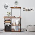 thumbnail image 4 of Costway 4-Tier Vintage Kitchen Baker's Rack Utility Microwave Stand w/ Basket & 5 Hooks, 4 of 10