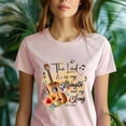 thumbnail image 5 of Psalm 118:14 Bible Verse Graphic T-Shirt with Guitar and Music Notes, Light Pink, Size 3XL, 5 of 6
