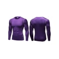 thumbnail image 2 of Innerwin Hauts de Musculation à Manches Longues T-Shirt de Sport pour Hommes Couche de Base de Gym Chandails de Compression Décontractés Violet G, 2 of 3