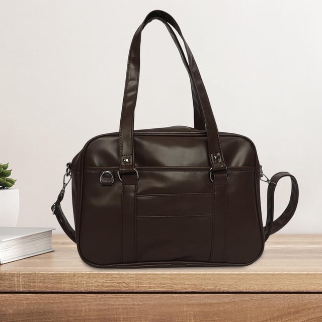Bolso de hombro de cuero para mujer, elegante bolso tipo hobo para ir de compras, ir o salir Marrón